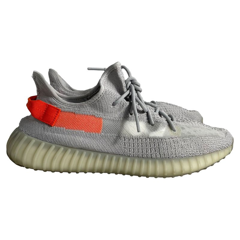 Yeezy X Adidas Boost 350 V2 Tail Light Sneakers In Grey Polyester